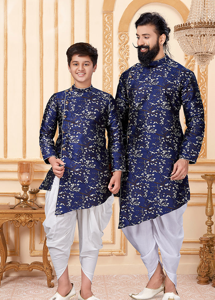 2 PC Multicolor Silk Father And Son Combo