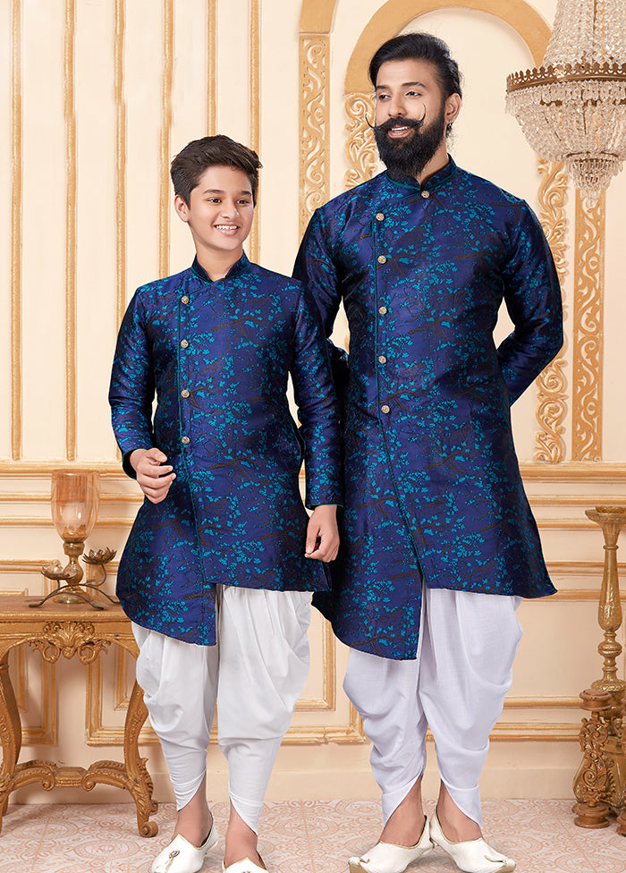 2 PC Multicolor Silk Father And Son Combo