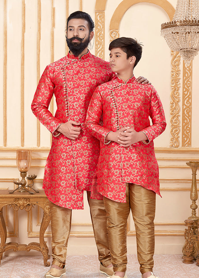 2 PC Multicolor Silk Father And Son Combo