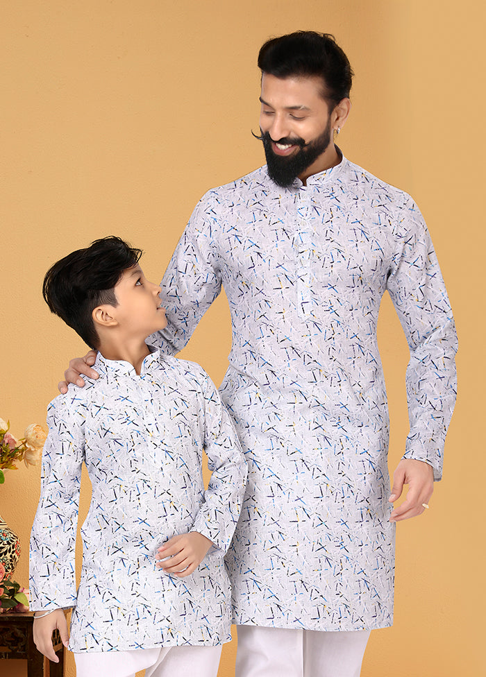 2 PC Multicolor Cotton Father And Son Combo