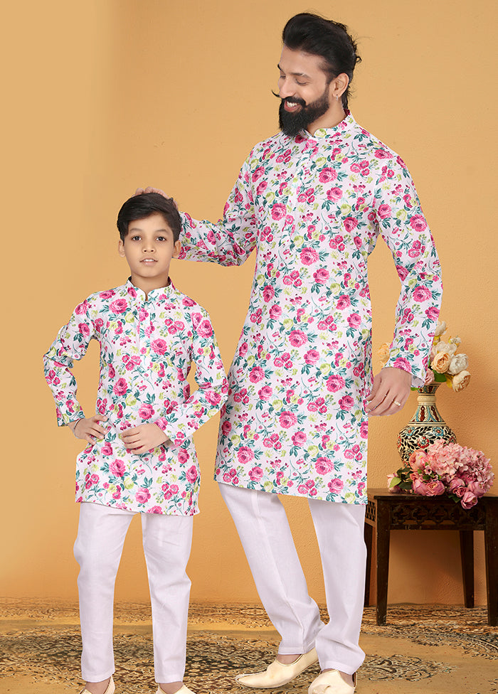 2 PC Multicolor Cotton Father And Son Combo