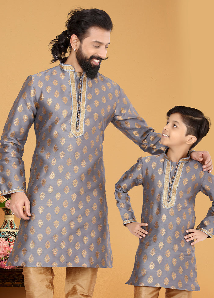 2 PC Multicolor Silk Father And Son Combo
