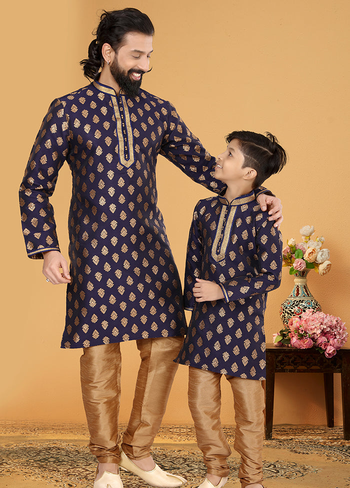 2 PC Multicolor Silk Father And Son Combo