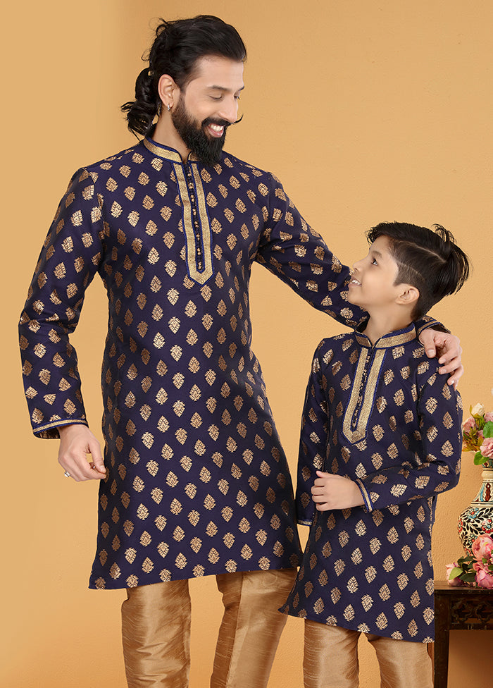 2 PC Multicolor Silk Father And Son Combo
