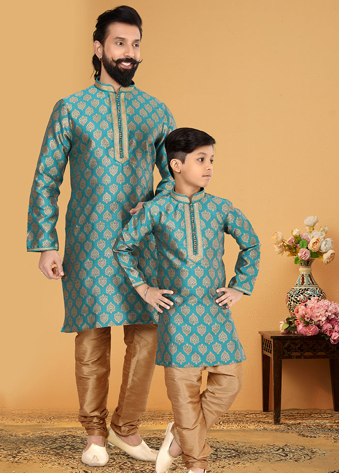 2 PC Multicolor Silk Father And Son Combo