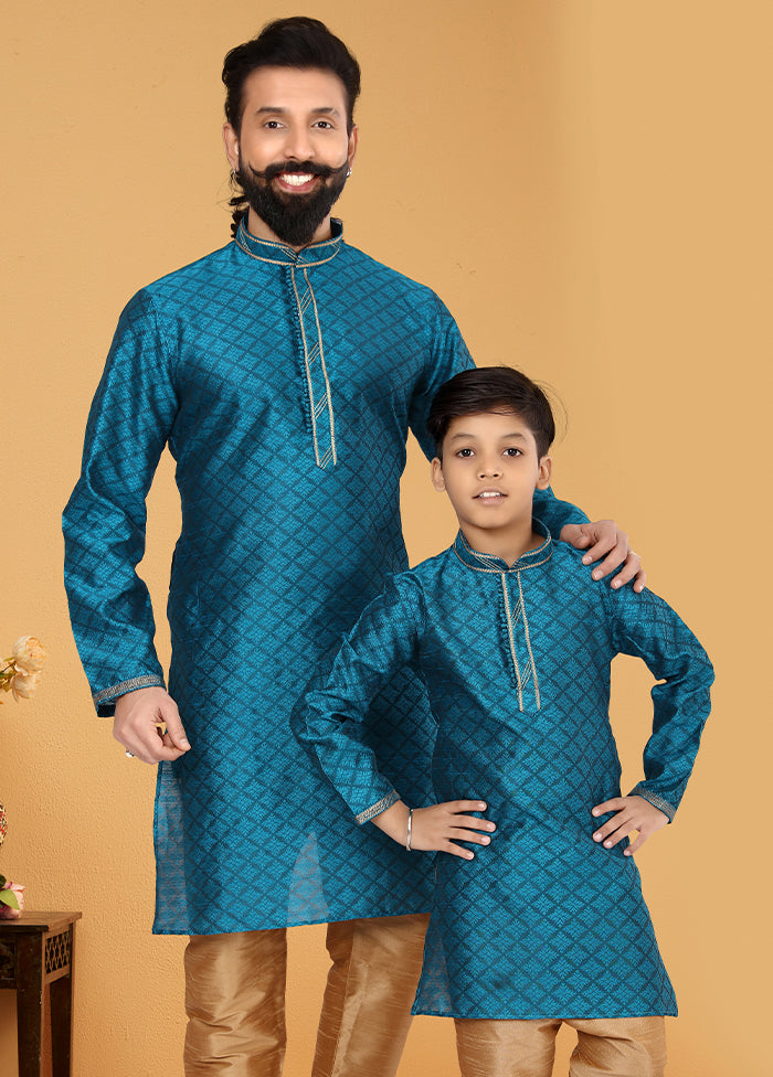 2 PC Multicolor Silk Father And Son Combo