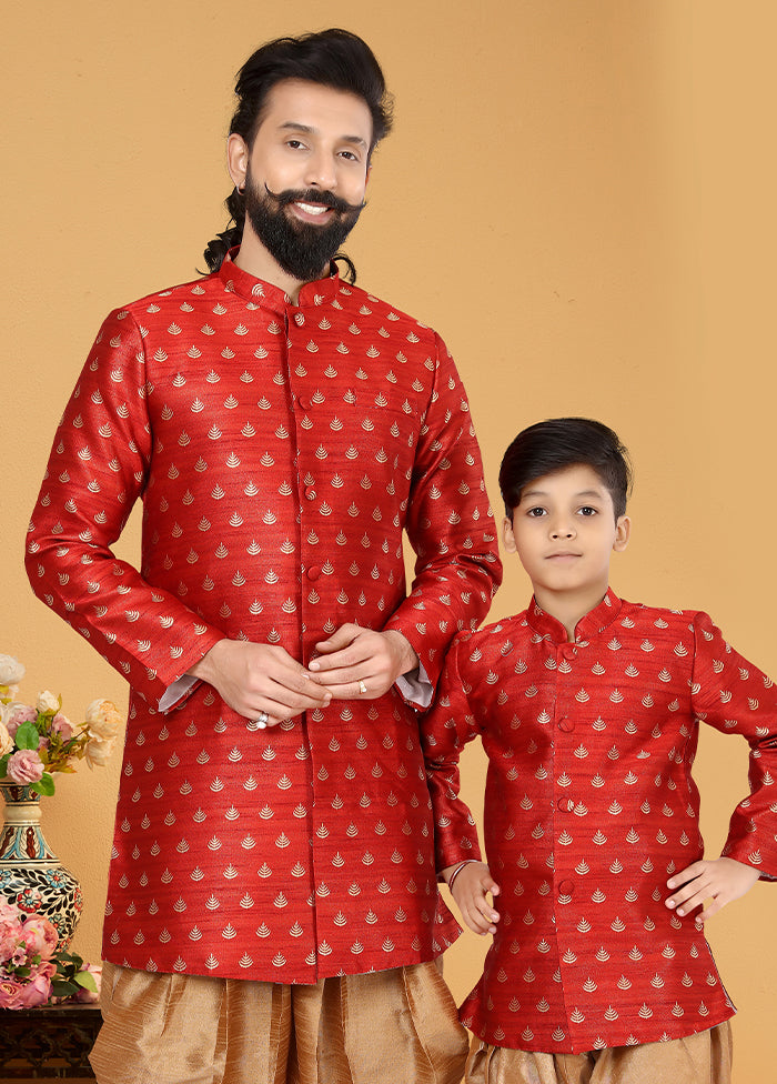 2 PC Multicolor Silk Father And Son Combo