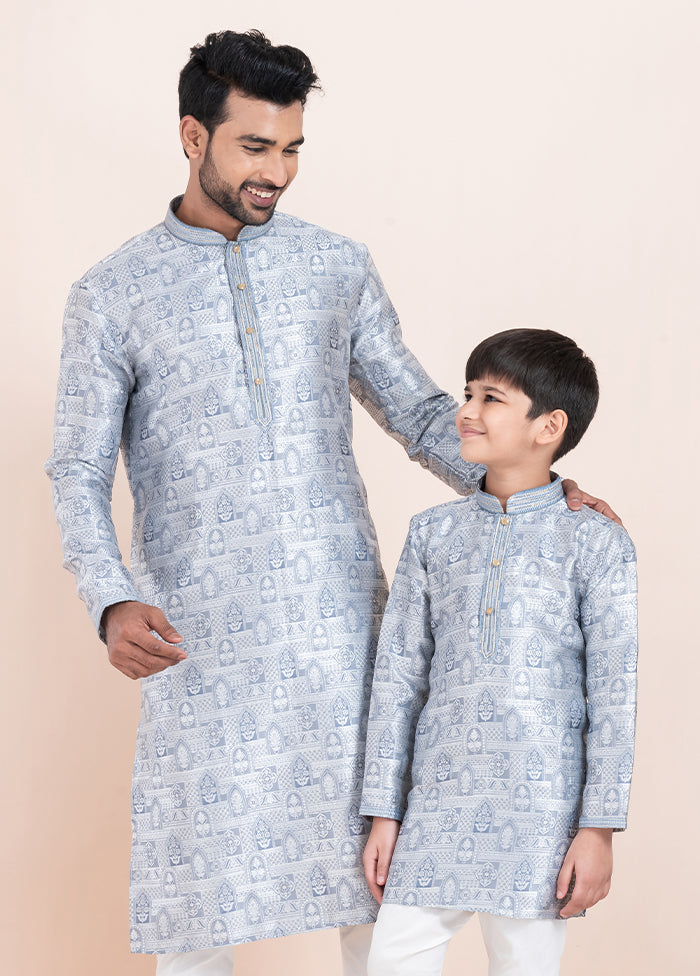 2 PC Multicolor Silk Father And Son Combo