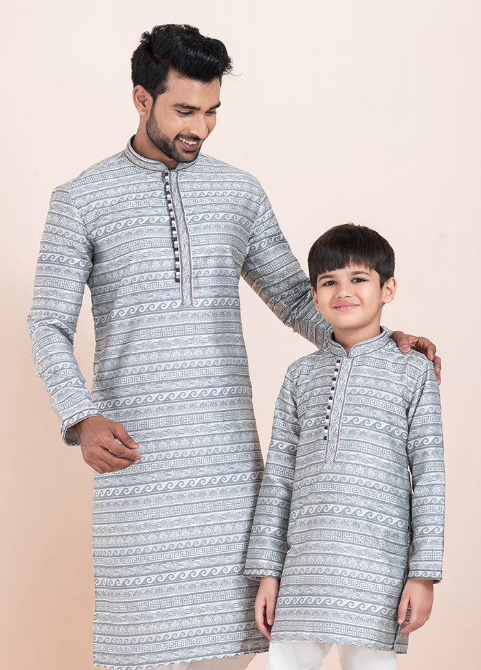 2 PC Multicolor Silk Father And Son Combo