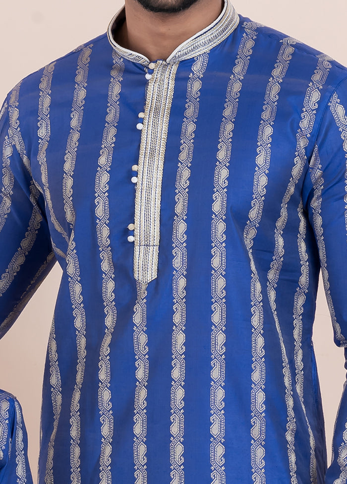 2 PC Blue Cotton Father And Son Combo