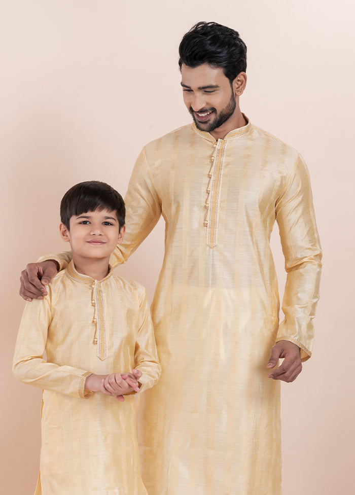 2 PC Golden Cotton Father And Son Combo