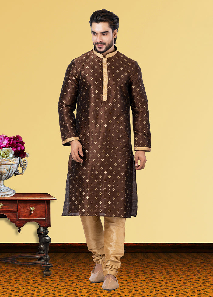 Multicolor Silk 2 Pc Kurta Pajama Set