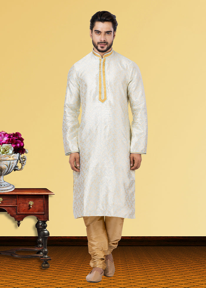 Multicolor Silk 2 Pc Kurta Pajama Set