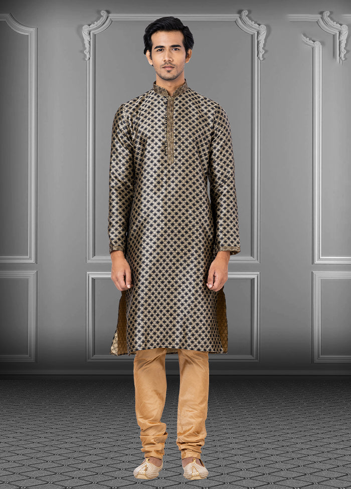 Multicolor Silk 2 Pc Kurta Pajama Set