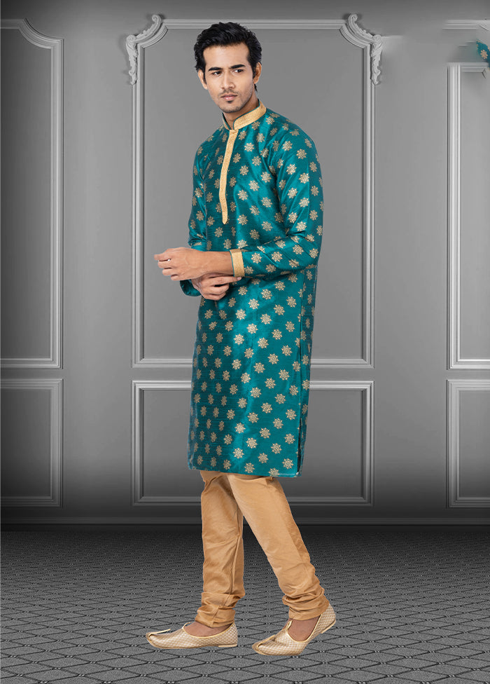 Multicolor Silk 2 Pc Kurta Pajama Set