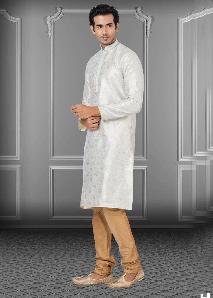 Multicolor Silk 2 Pc Kurta Pajama Set