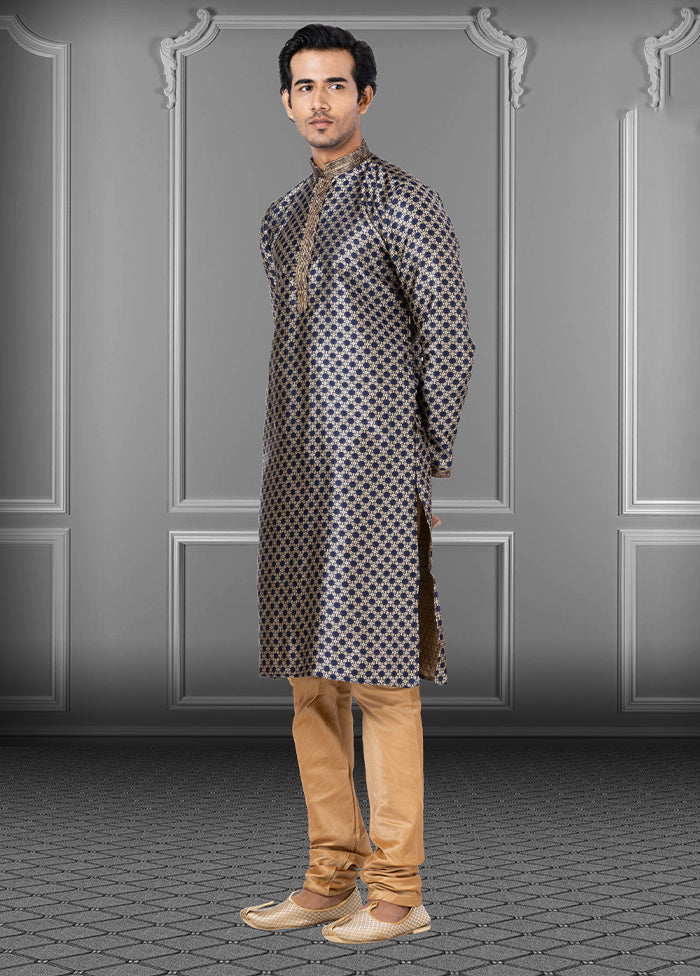 Multicolor Silk 2 Pc Kurta Pajama Set