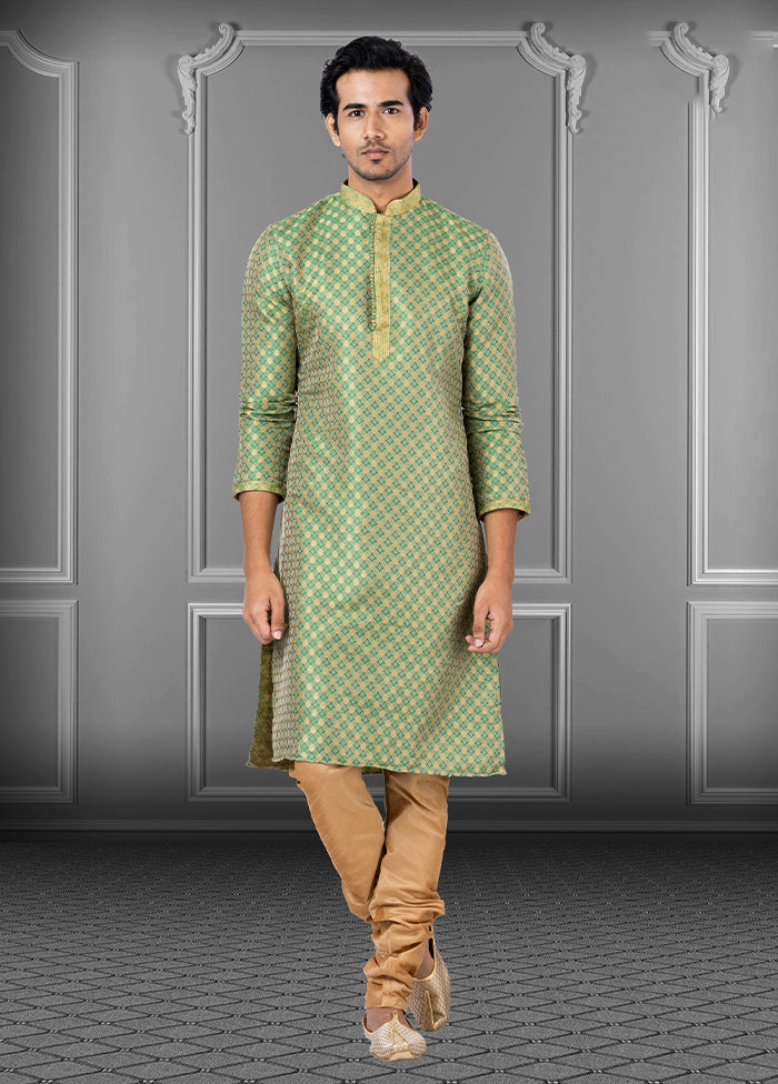 Multicolor Silk 2 Pc Kurta Pajama Set