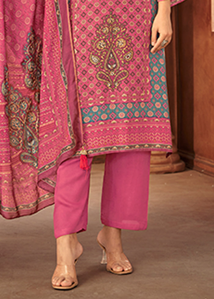 3 Pc Purple Silk Suit Set