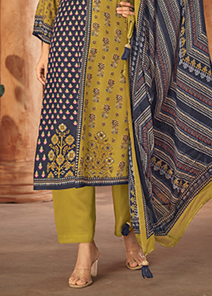 3 Pc Multicolor Silk Suit Set