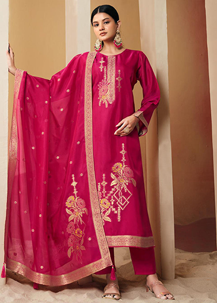 3 Pc Purple Silk Suit Set