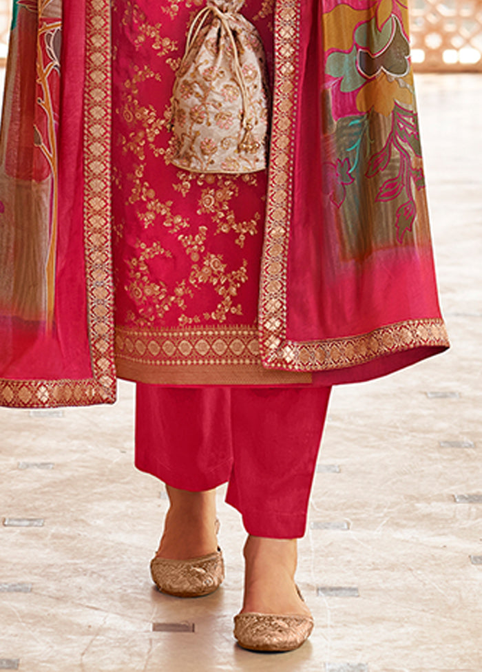3 Pc Purple Silk Suit Set