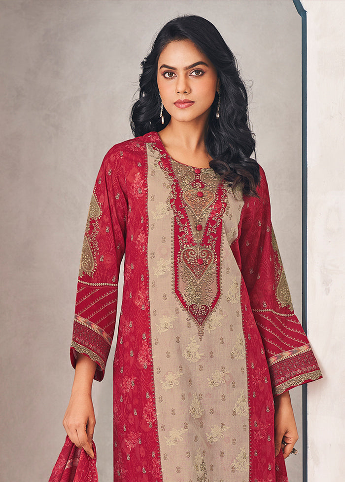 3 Pc Multicolor Cotton Suit Set