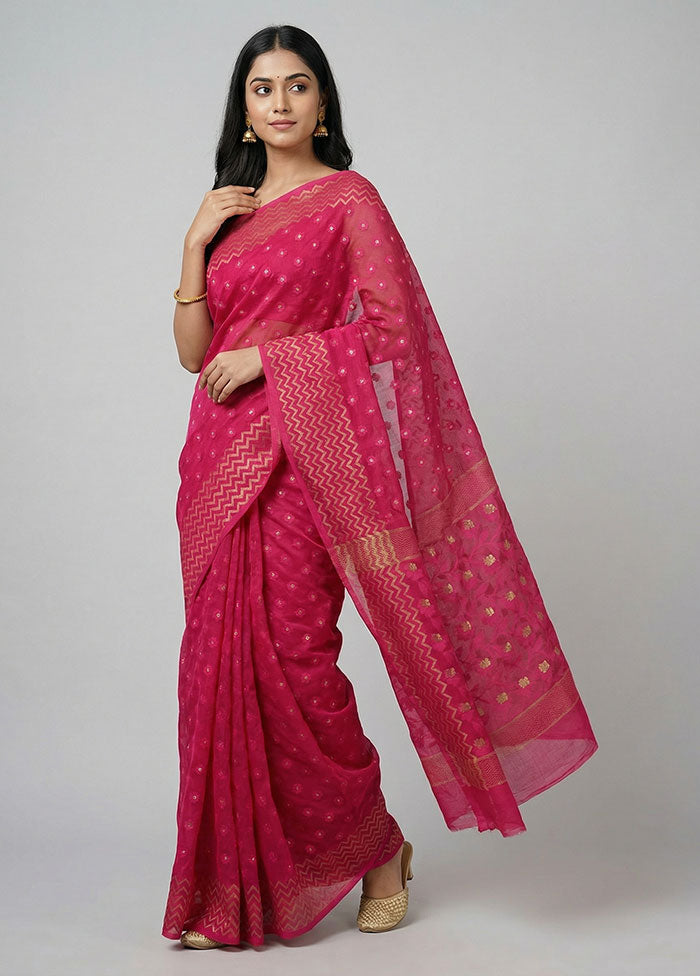 Multicolor Jamdani Cotton Saree Without Blouse Piece
