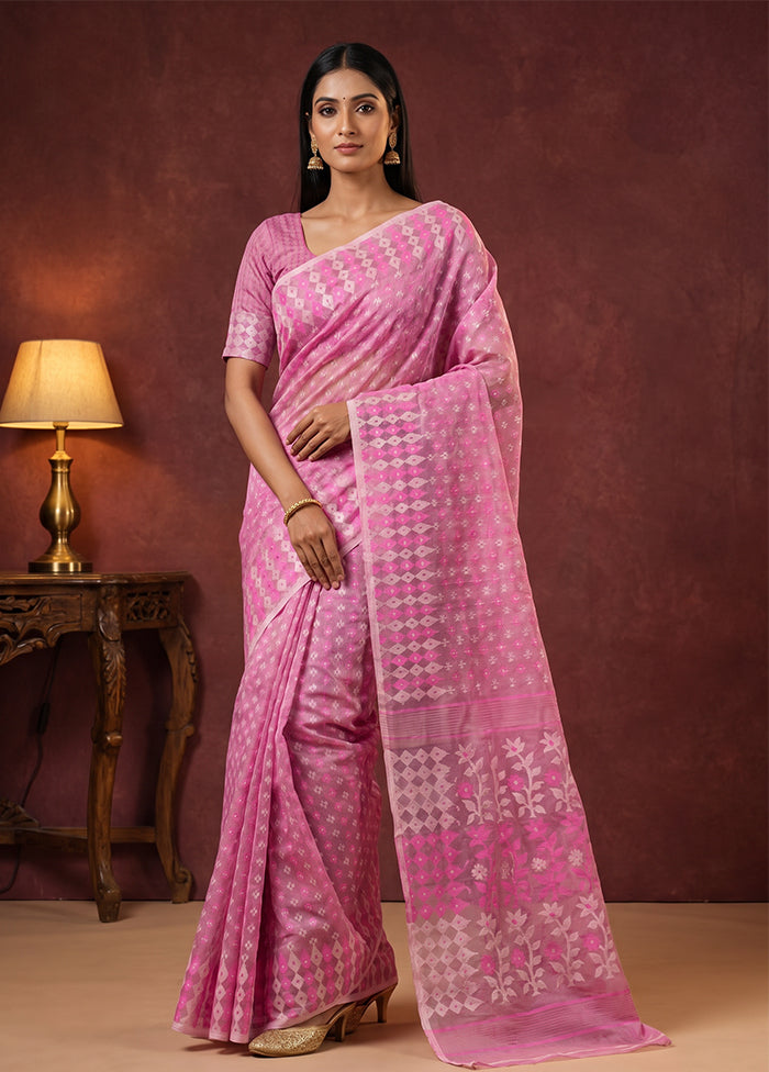 Multicolor Jamdani Cotton Saree Without Blouse Piece