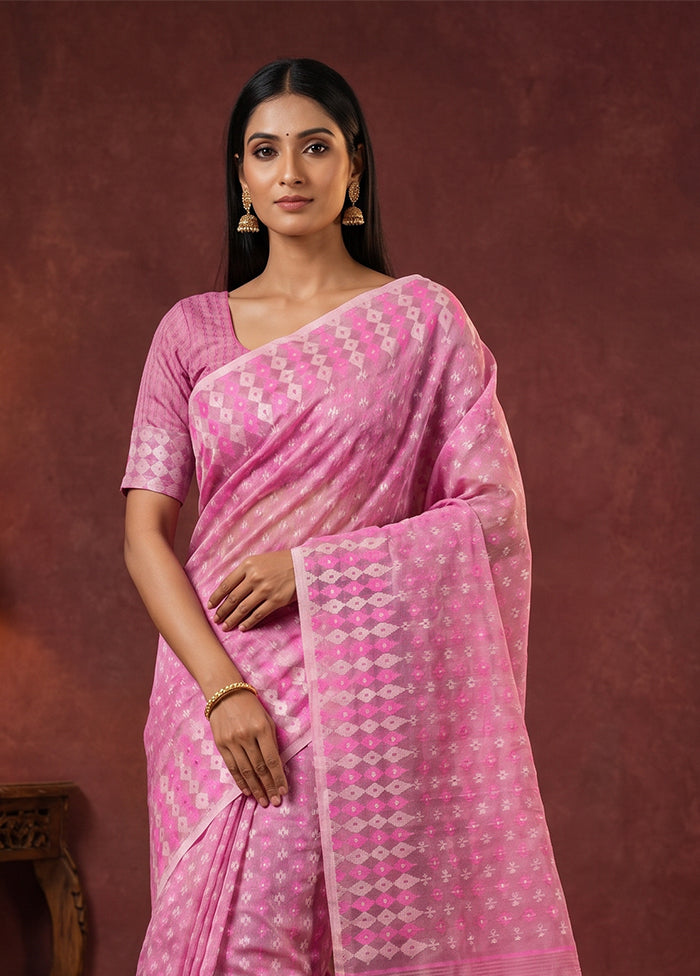 Multicolor Jamdani Cotton Saree Without Blouse Piece