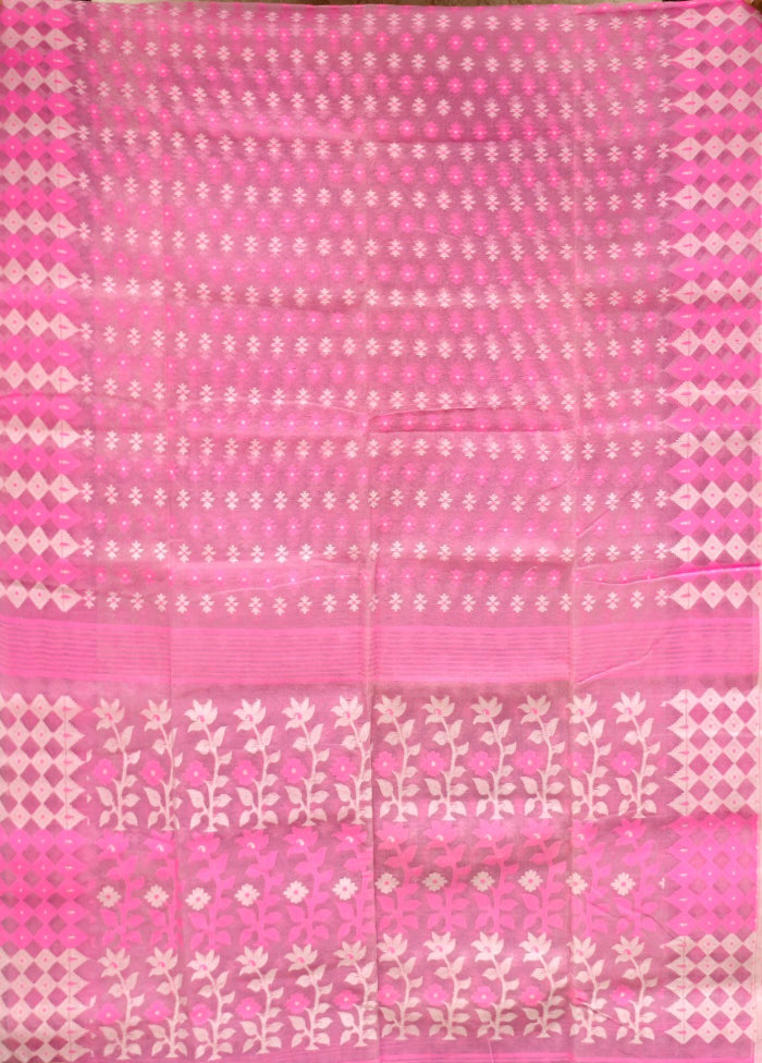 Multicolor Jamdani Cotton Saree Without Blouse Piece