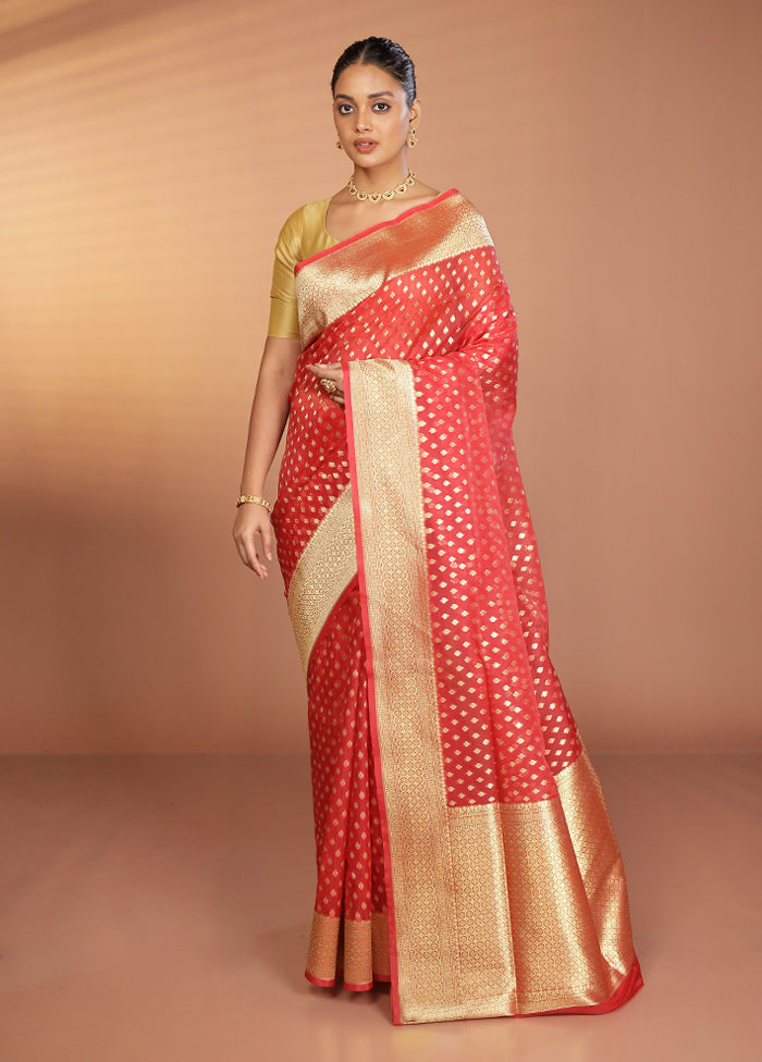 Multicolor Kora Silk Saree With Blouse Piece