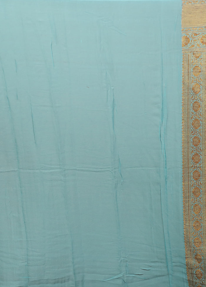Green Georgette Saree With Blouse Piece