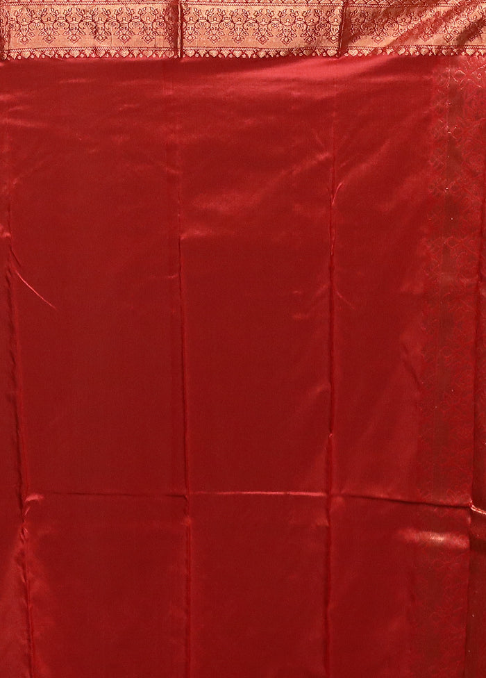 Cream Handloom Kanjivaram Pure Silk Saree With Blouse Piece