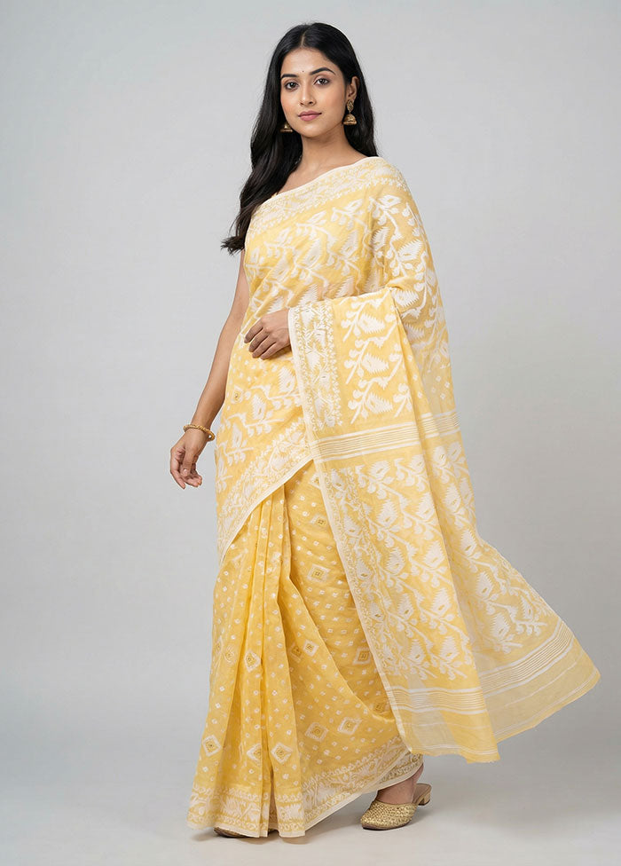 Multicolor Jamdani Cotton Saree Without Blouse Piece
