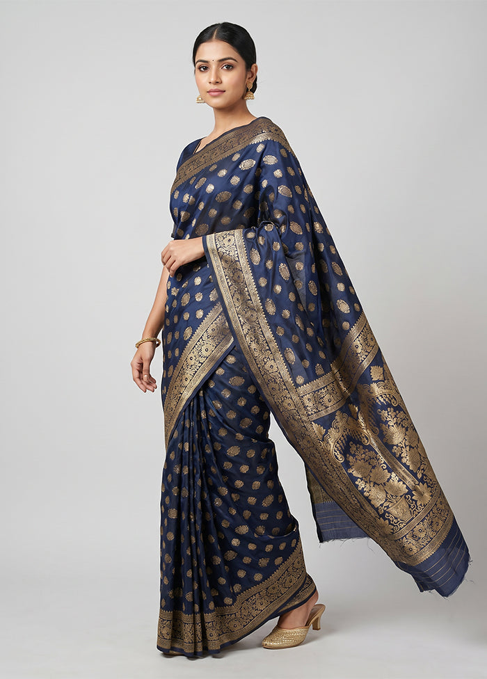 Multicolor Dupion Silk Saree With Blouse Piece