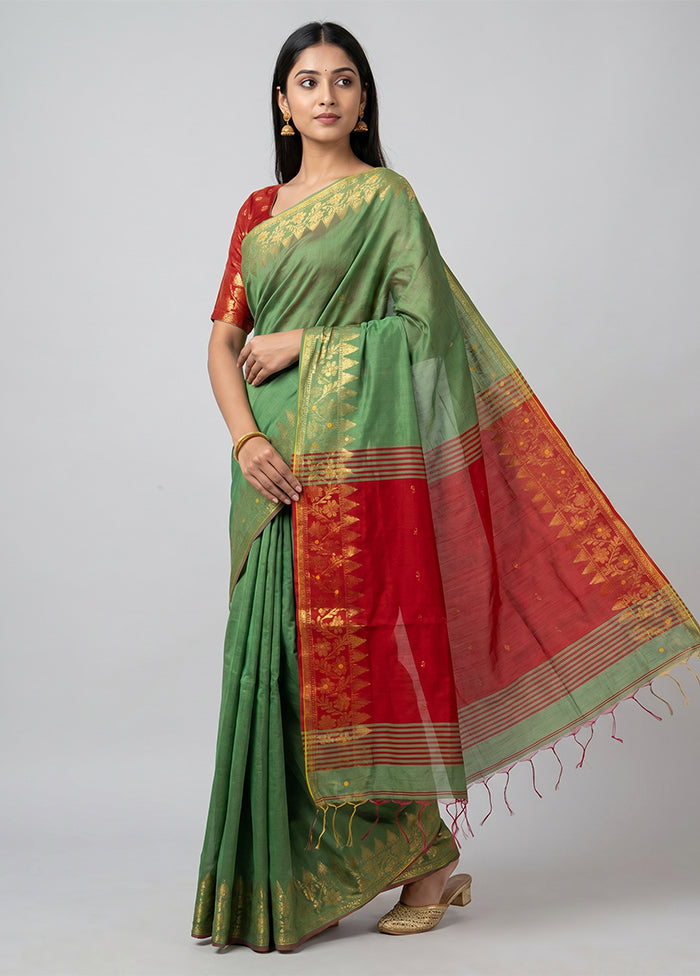 Multicolor Matka Silk Saree With Blouse Piece