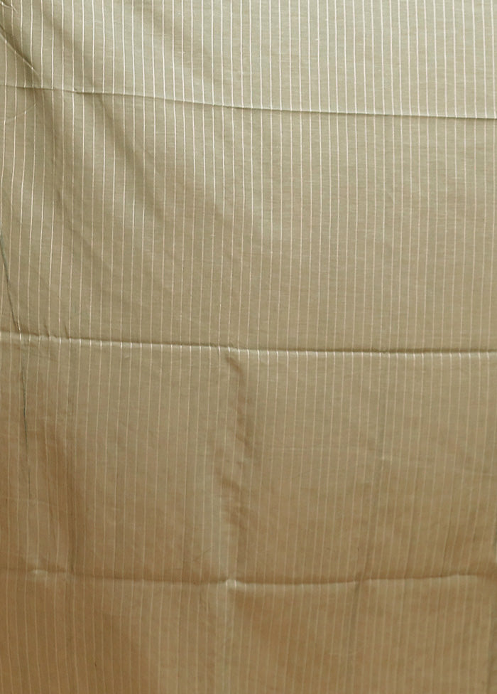 Grey Pure Cotton Saree With Blouse Piece