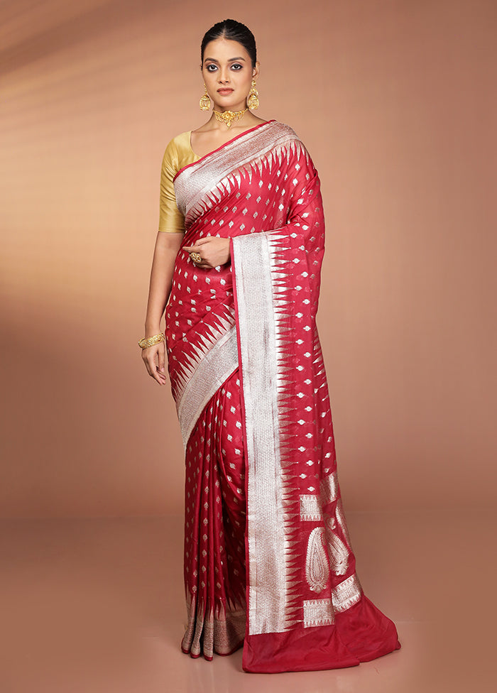 Red Georgette Saree With Blouse Piece