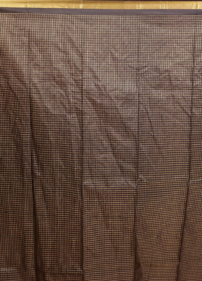 Maroon Handloom Kanjivaram Pure Silk Saree With Blouse Piece
