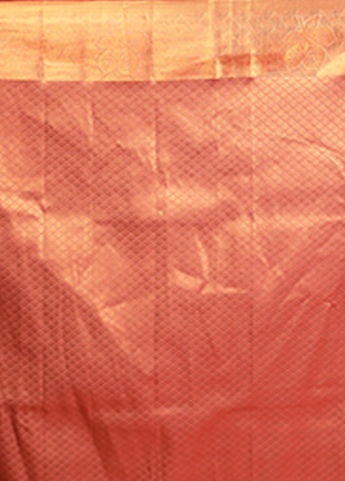 Maroon Kanjivaram Silk Saree With Blouse Piece