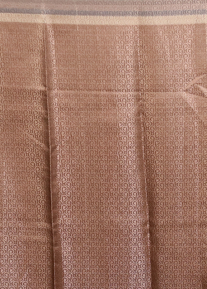 Cream Dupion Silk Saree With Blouse Piece