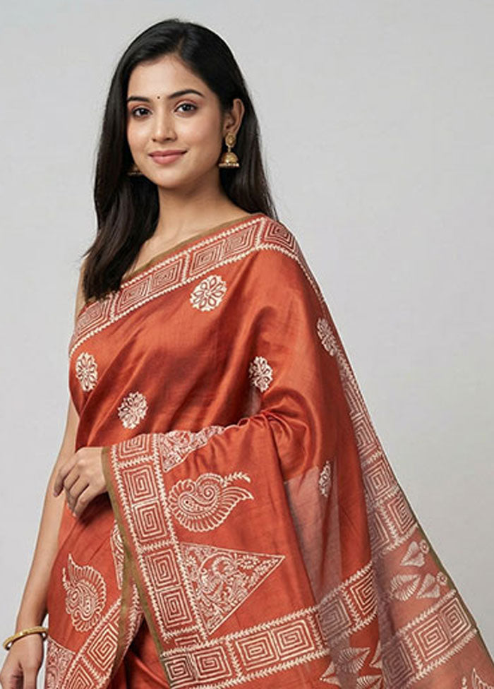Multicolor Bishnupuri Silk Saree With Blouse Piece