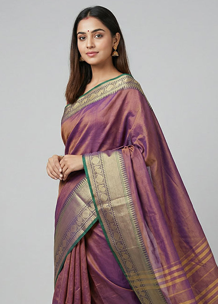 Pink Cotton Saree With Blouse Piece