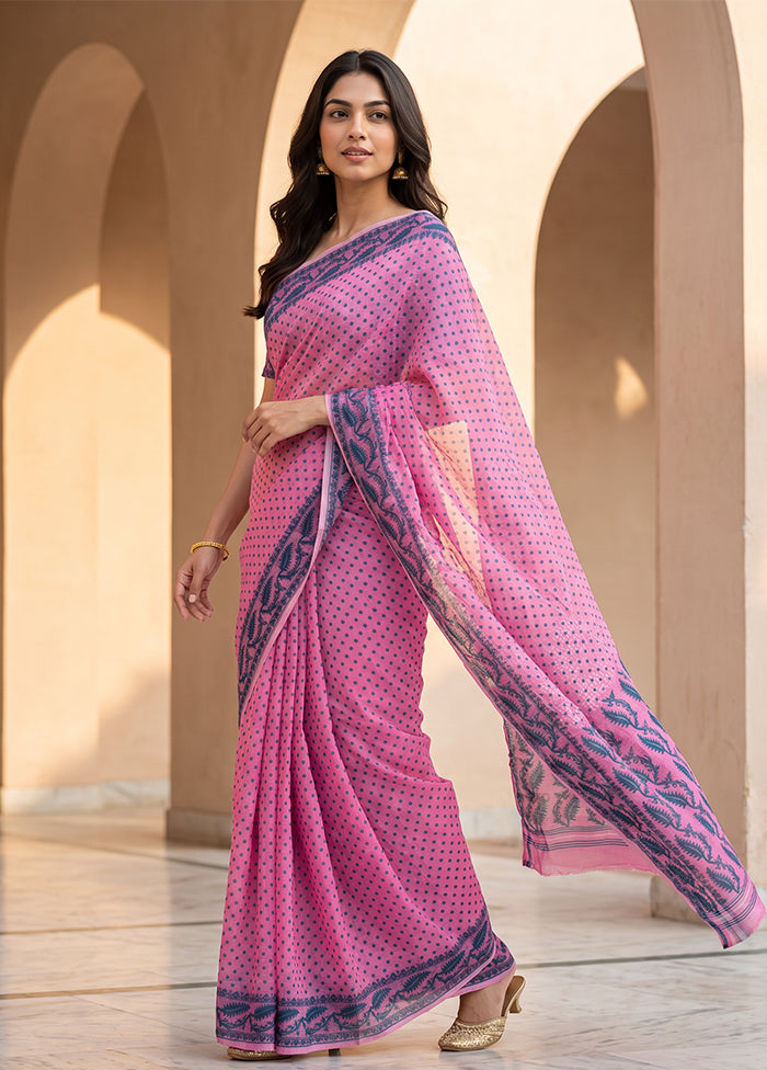 Green Jamdani Cotton Saree Without Blouse Piece