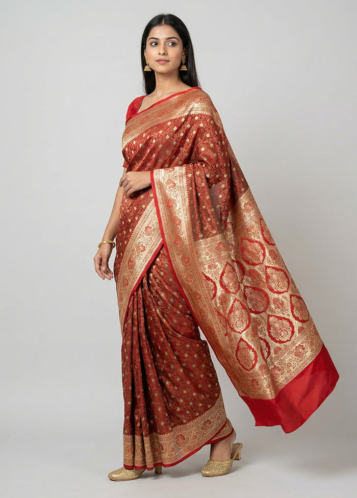 Green Tanchoi Silk Saree With Blouse Piece