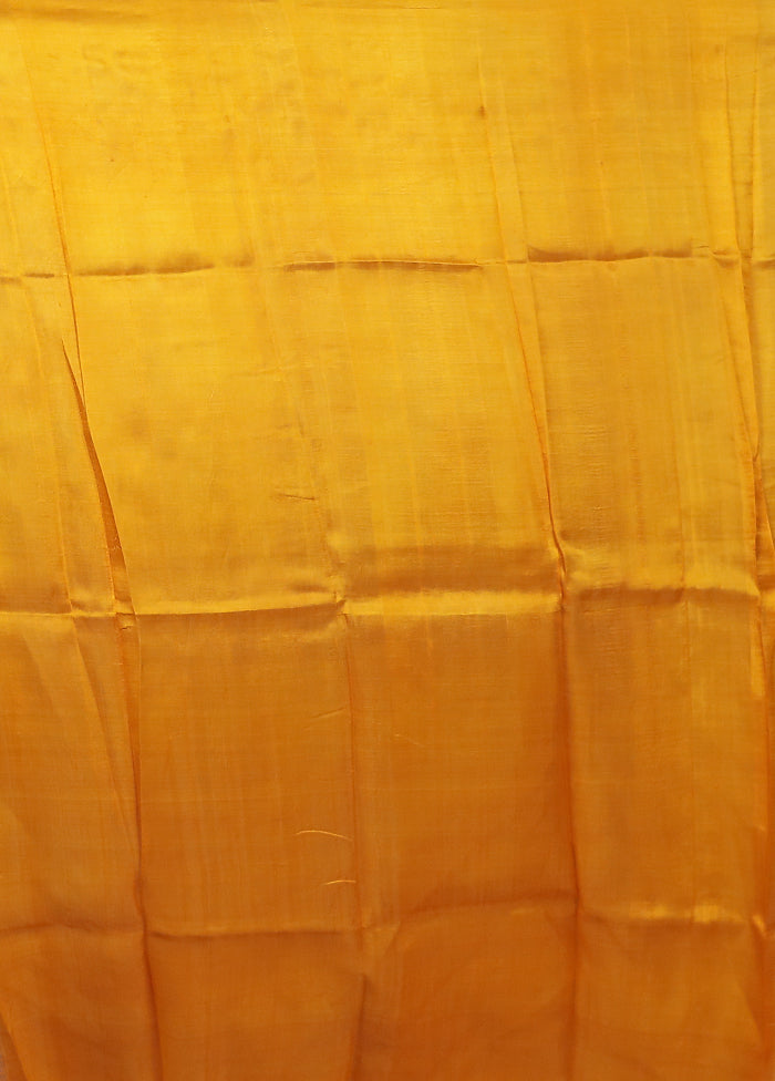 Cream Printed Pure Silk Saree Without Blouse Piece