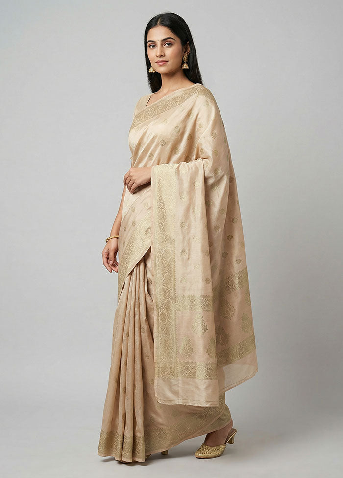 White Dupion Silk Saree With Blouse Piece