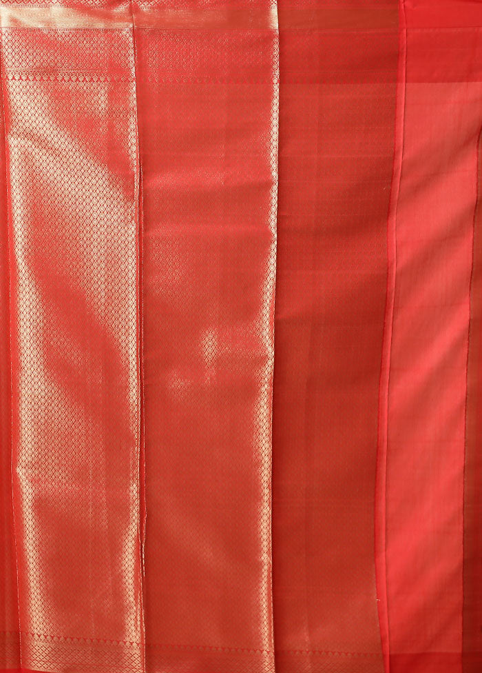 Maroon Katan Silk Saree With Blouse Piece