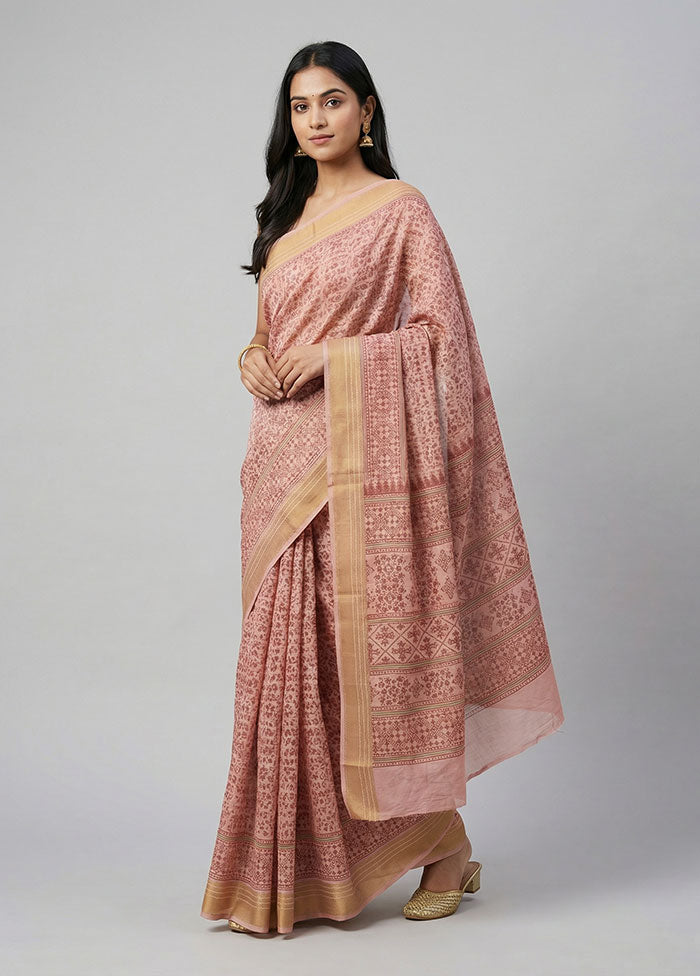 Multicolor Cotton Saree With Blouse Piece